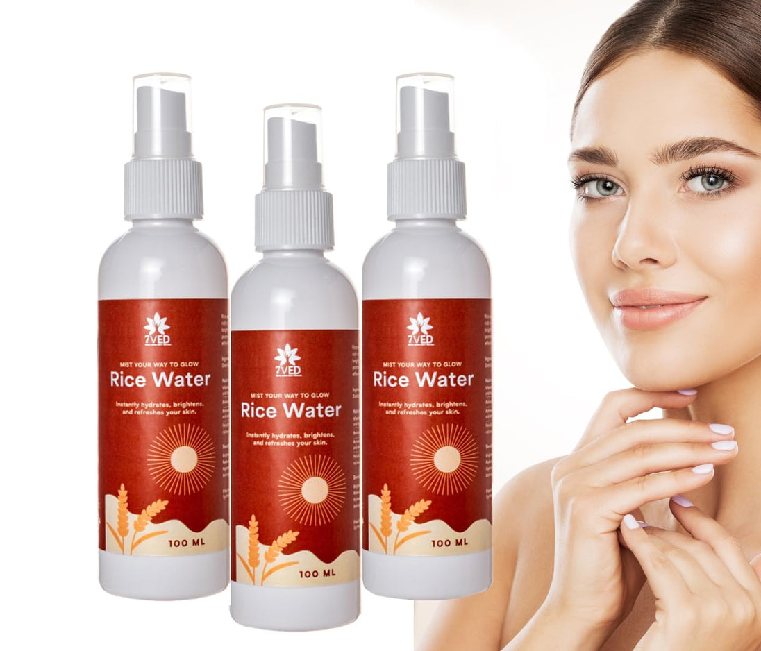 7VED Rice Water Toner For Skin Brighten, Hydrate & Rejuvenate Your Skin Pack of 3 - Zircon Ventures