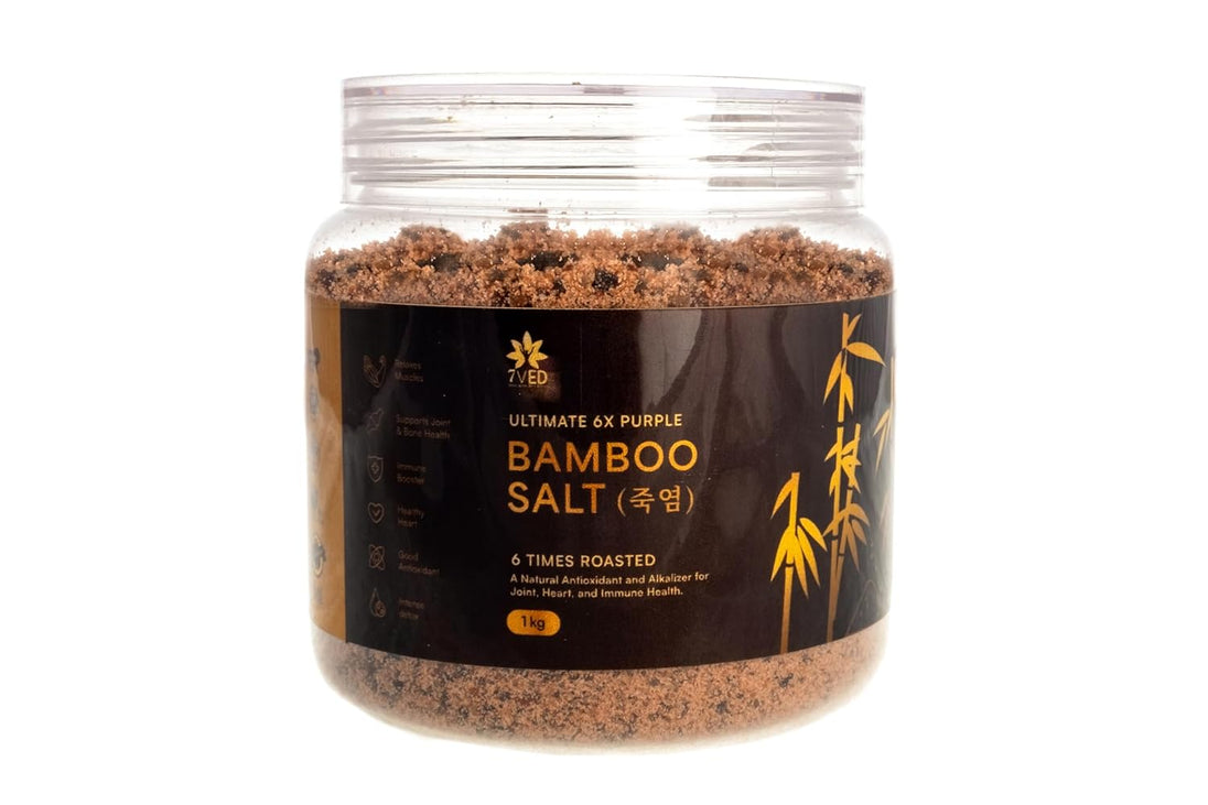 7VED Bamboo Salt, 1kg – Antioxidant, Anti - inflammatory, Supports Joint & Bone Health, Heart Health, Immune Booster, Detoxifier, Alkalizing Effect - Zircon Ventures