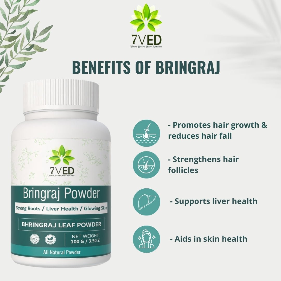 7Ved Bhringraj Powder – Hair Rejuvenator & Liver Tonic - Zircon Ventures