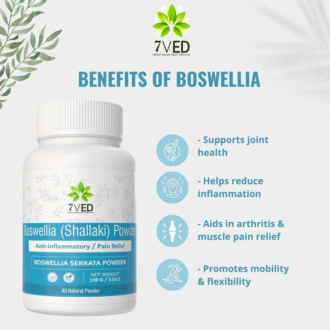 7Ved Boswellia (Shallaki) Powder – Joint Health & Inflammation Relief - Zircon Ventures