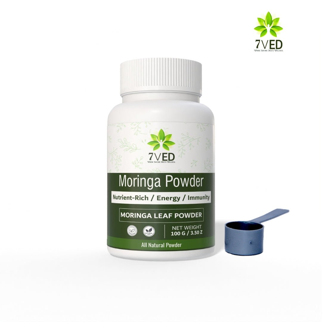 7VED Moringa Powder - 100g | Pure Moringa Oleifera Leaf Powder | Plant - Based Superfood for Energy, Immunity & General Wellness - Zircon Ventures
