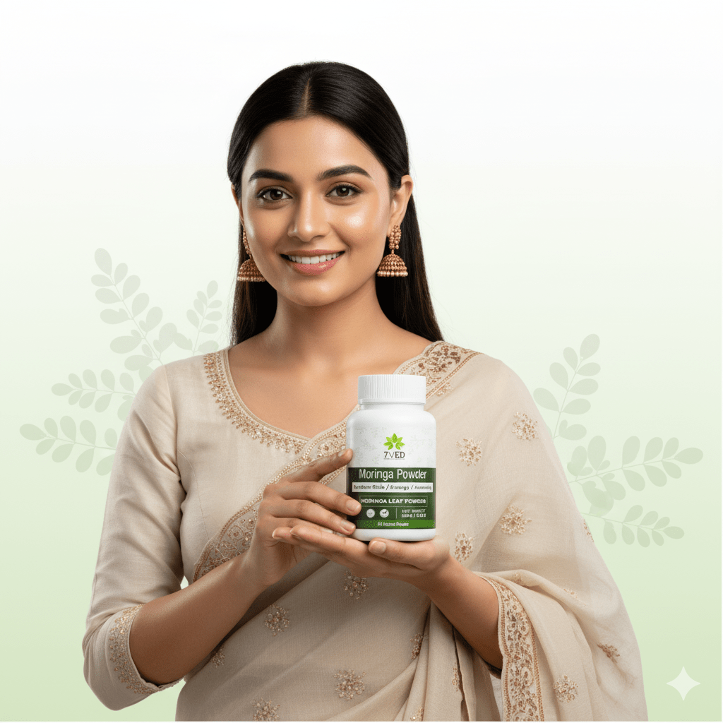 7VED Moringa Powder - 100g | Pure Moringa Oleifera Leaf Powder | Plant - Based Superfood for Energy, Immunity & General Wellness - Zircon Ventures
