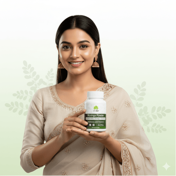 7VED Moringa Powder - 100g | Pure Moringa Oleifera Leaf Powder | Plant - Based Superfood for Energy, Immunity & General Wellness - Zircon Ventures