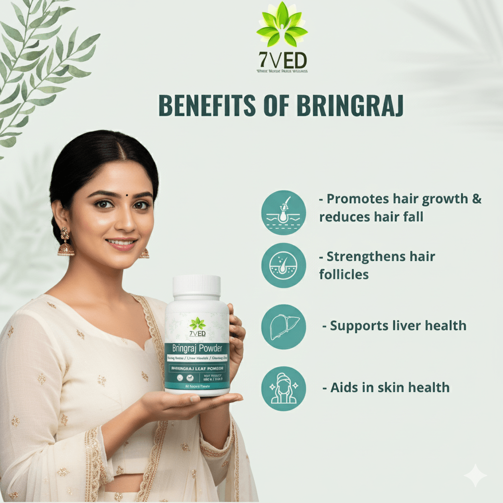 7Ved Bhringraj Powder – Hair Rejuvenator & Liver Tonic - Zircon Ventures