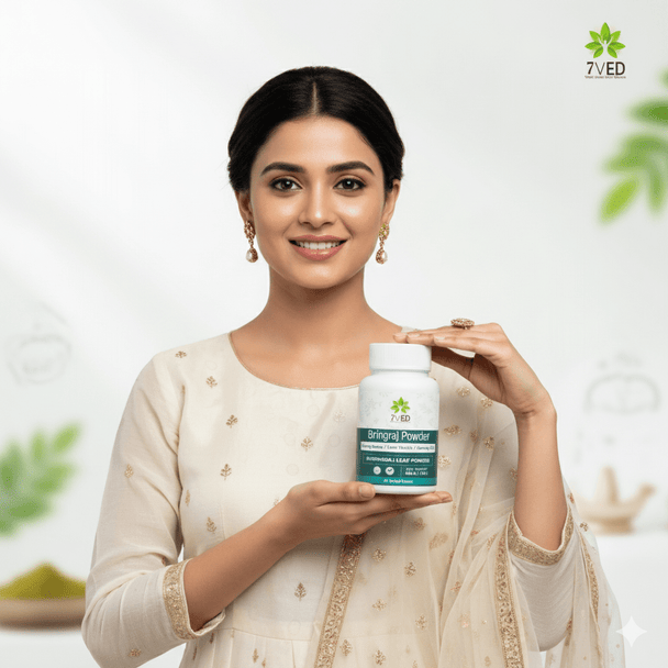 7Ved Bhringraj Powder – Hair Rejuvenator & Liver Tonic - Zircon Ventures