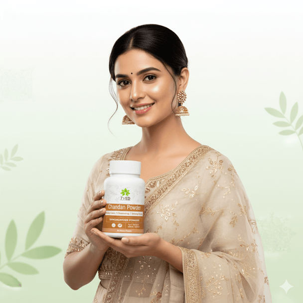 7Ved Chandan (Sandalwood) Powder – Cooling Agent & Skin Soother - Zircon Ventures