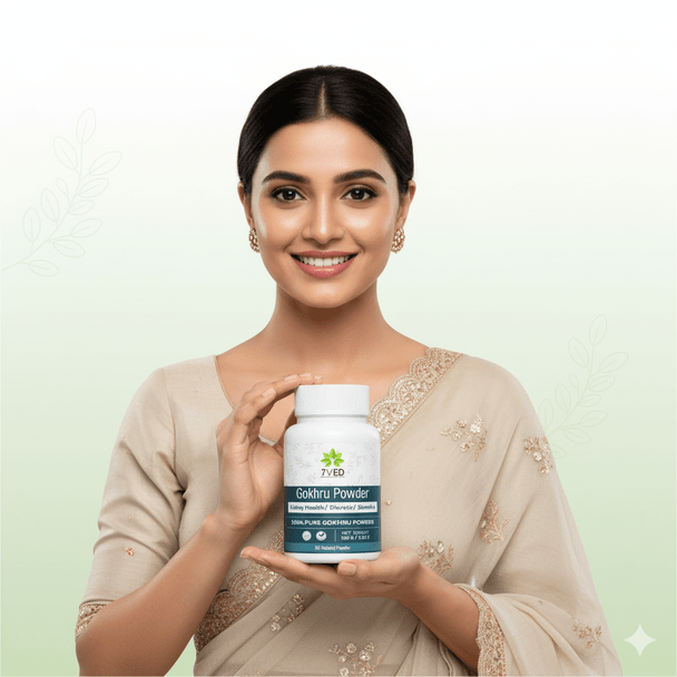 7VED Gokhru Powder | 100g | Pure Tribulus Terrestris | Ayurvedic Herbal Supplement for Vitality, Strength & Wellness | Natural & Sun - Dried | No Additives - Zircon Ventures