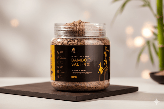 7VED Bamboo Salt, 1kg – Antioxidant, Anti - inflammatory, Supports Joint & Bone Health, Heart Health, Immune Booster, Detoxifier, Alkalizing Effect - Zircon Ventures