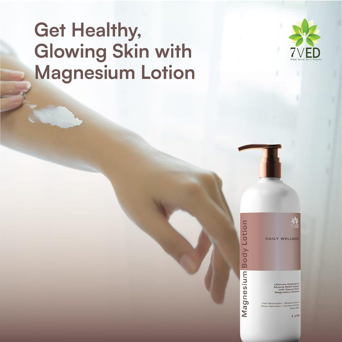 7VED Premium Magnesium Body Lotion for Muscle Recovery & Relaxation - Zircon Ventures
