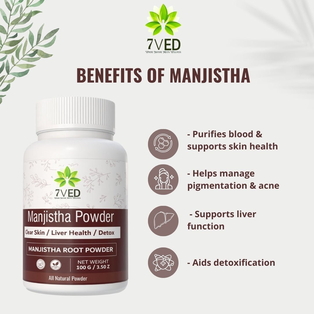 7VED Manjistha Powder - Natural Blood Purifier & Skin Toner - Zircon Ventures